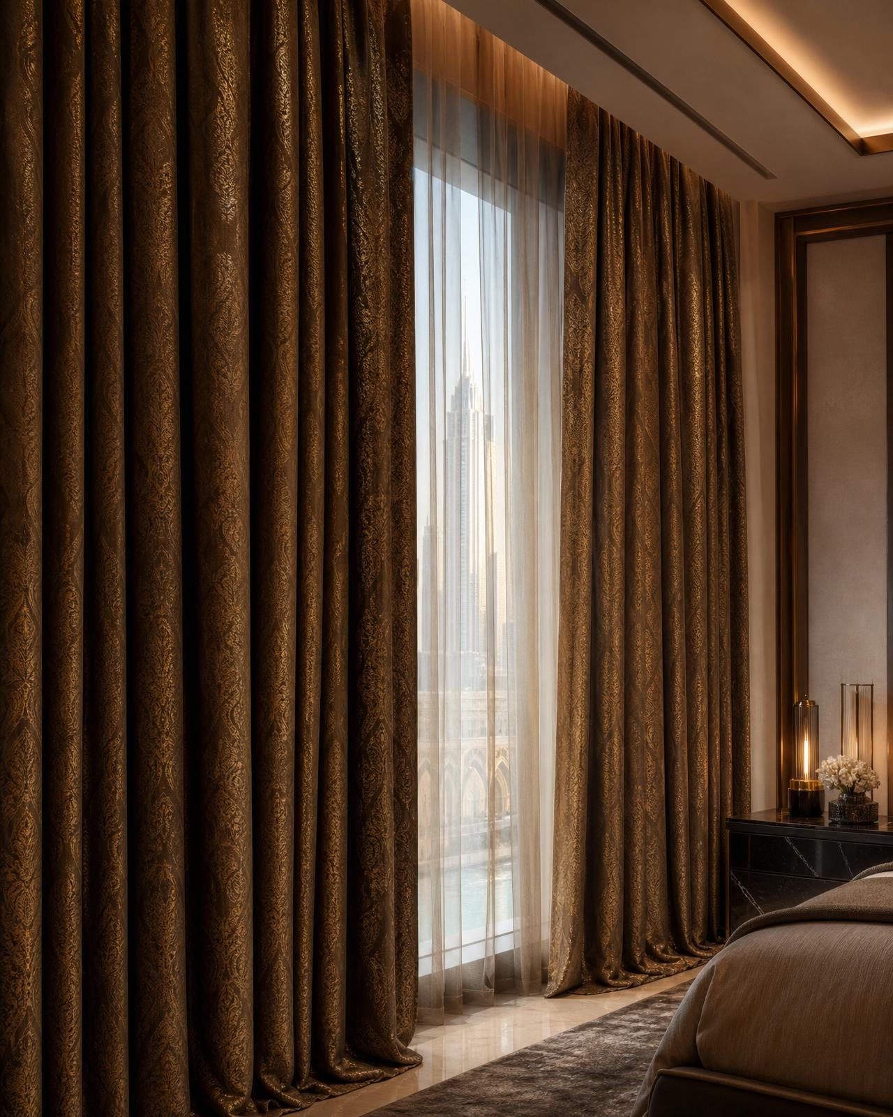 Drapery in a Dubai penthouse