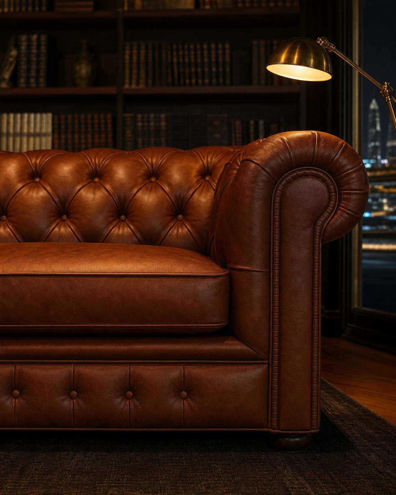 Bespoke sofa in warm neutrals